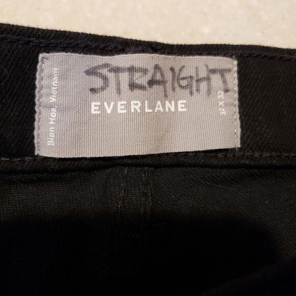 Everlane Black Authentic Stretch Mid Rise Skinny Jeans Womens 32x32 - Picture 13 of 13